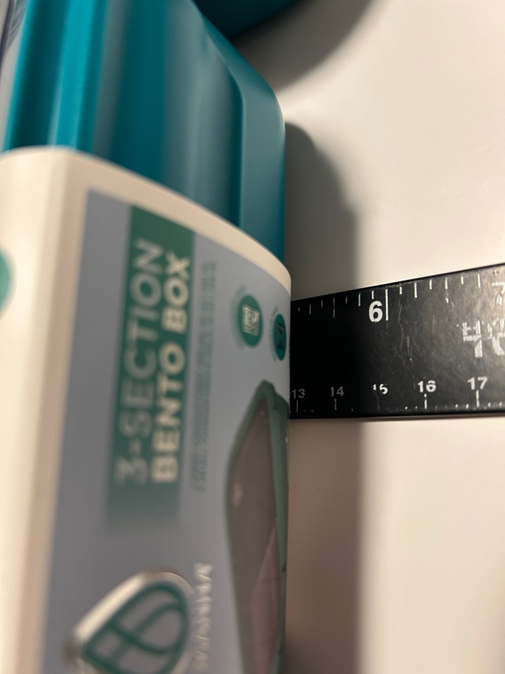Manna Set of 2 3-Section Bento Box in teal, featuring a total capacity of 40 oz. - Picture 14 of 16